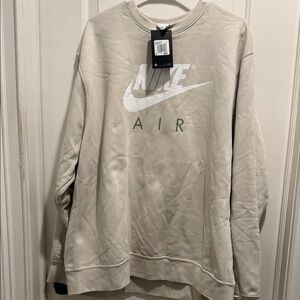 Nike Men's Light Bone Color  Crewneck Sweatshirt